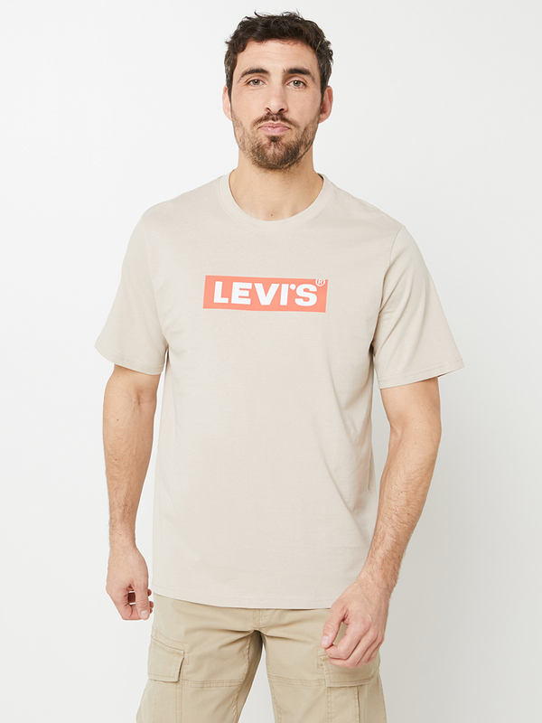 LEVI'S Tee-shirt Boxtab, Relaxed Fit Beige Photo principale