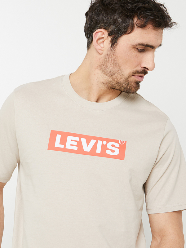 LEVI'S Tee-shirt Boxtab, Relaxed Fit Beige Photo principale