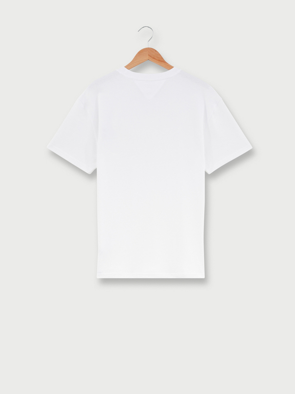 TOMMY JEANS Tee-shirt Col Rond Uni  Signature Brode En Coton Recycl Blanc Photo principale