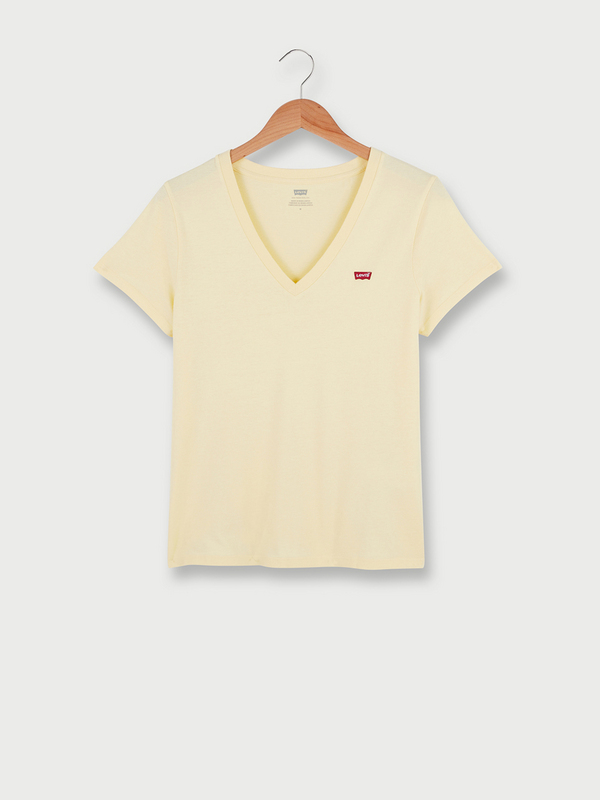 LEVI'S Tee-shirt Basic Perfect V-neck Jaune 1054407