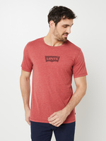 LEVI'S Tee-shirt Basic Chin, Logo Batwing, Coupe Standard Rouge
