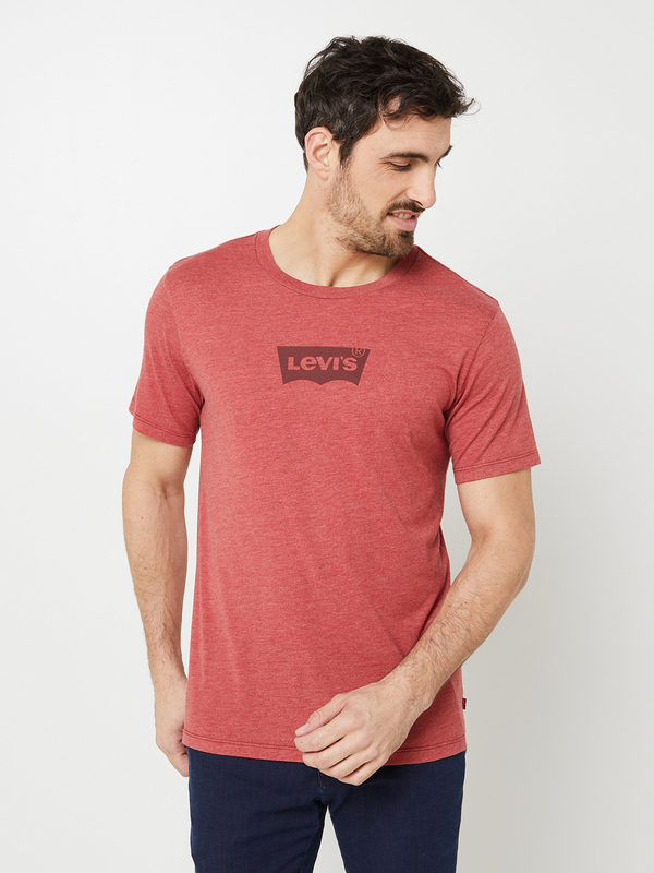 LEVI'S Tee-shirt Basic Chin, Logo Batwing, Coupe Standard Rouge 1054408