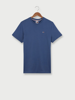 TOMMY JEANS Tee-shirt 100% Coton Uni Bleu