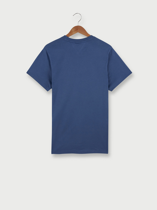 TOMMY JEANS Tee-shirt 100% Coton Uni Bleu Photo principale