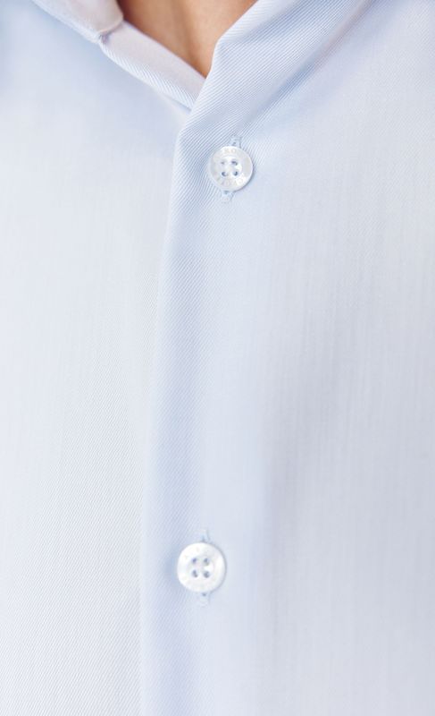 ACROSS Chemise Regular Fit Sans Repassage En Twill De Coton Bleu Ciel Bleu Ciel Photo principale