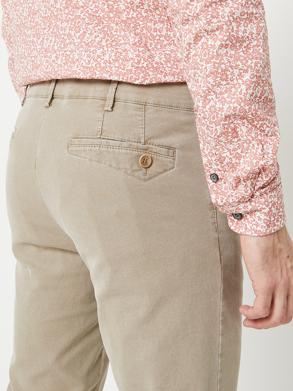 MEYER Pantalon 5 Poches En Toile Micro Structur En Coton Bio, Coupe Droite Taupe Photo principale