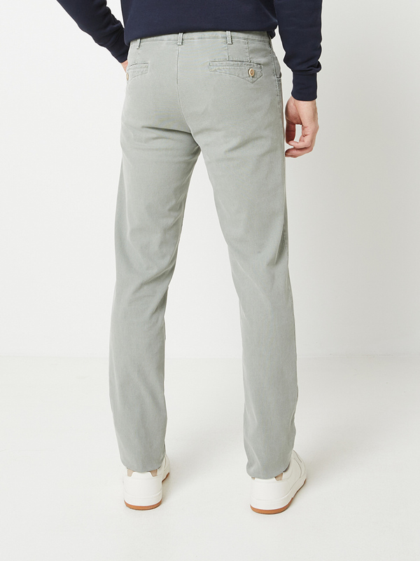 MEYER Pantalon 5 Poches En Toile Micro Structur En Coton Bio, Coupe Droite Vert Photo principale