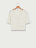 LEVI'S Tee-shirt Manches Courtes En Maille Ctele Dry Goods Waffle Blanc
