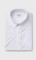 ACROSS Chemise Confort Fit Manches Courtes En Oxford De Coton Blanc Blanc