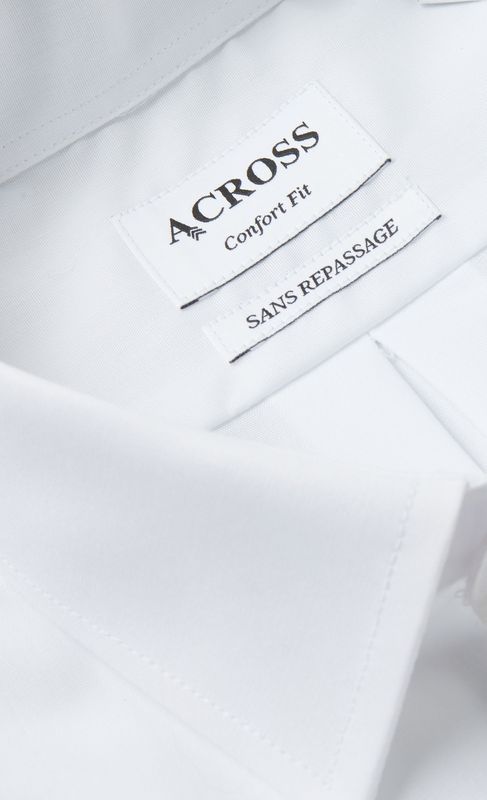 ACROSS Chemise Confort Fit Sans Repassage Blanc Blanc Photo principale