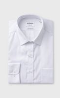 ACROSS Chemise Confort Fit Sans Repassage En Twill De Coton Blanc Blanc