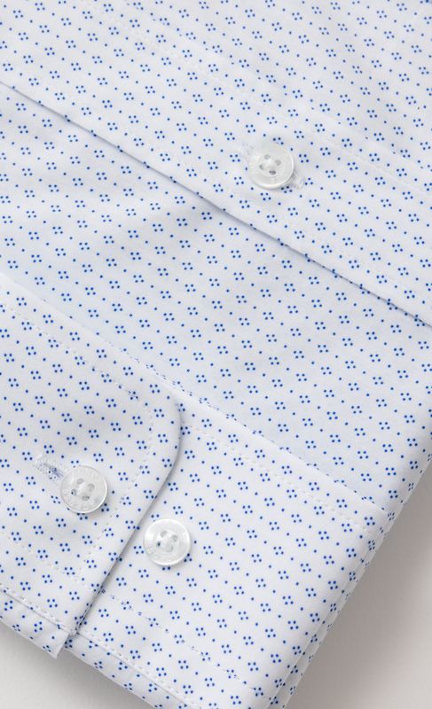 ACROSS Chemise Confort Fit Coton Imprim Dessin Bleu Ciel Bleu Ciel Photo principale