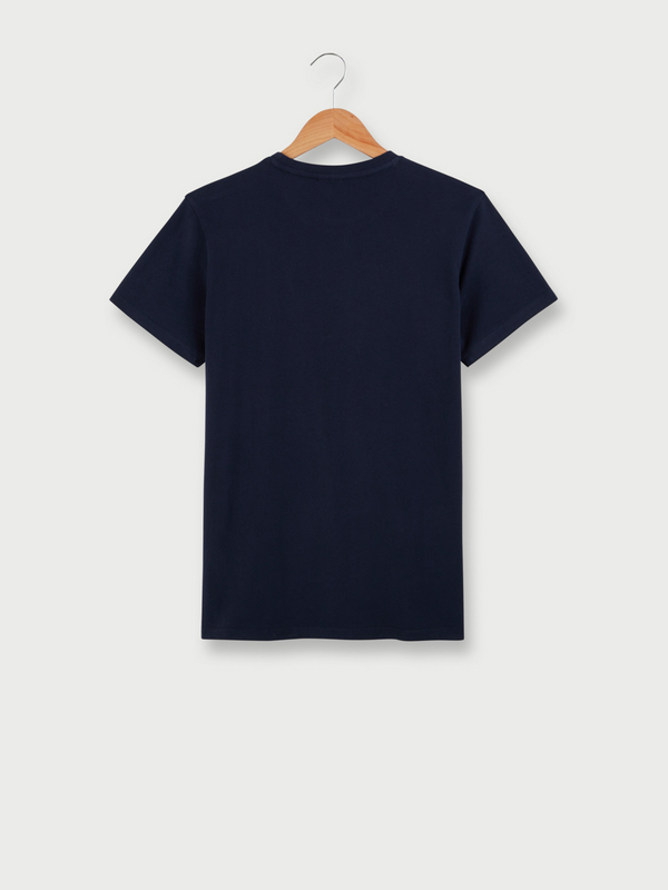 PETROL INDUSTRIES Tee-shirt En Coton co Responsable, Print Signature Effet Peint  La Main Bleu marine Photo principale