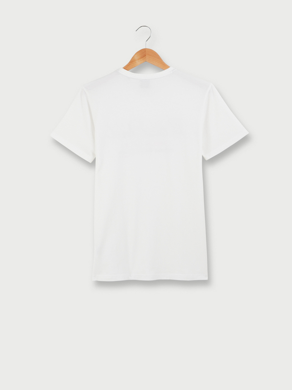 PETROL INDUSTRIES Tee-shirt En Coton co Responsable, Print Signature Effet Peint  La Main Blanc Photo principale