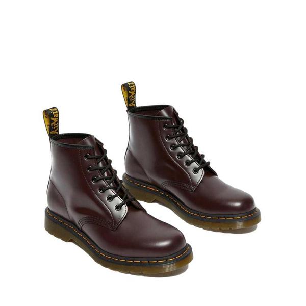 DR MARTENS Bottines Dr Martens 101 Smooth Lace Up Burgundy Smooth Photo principale