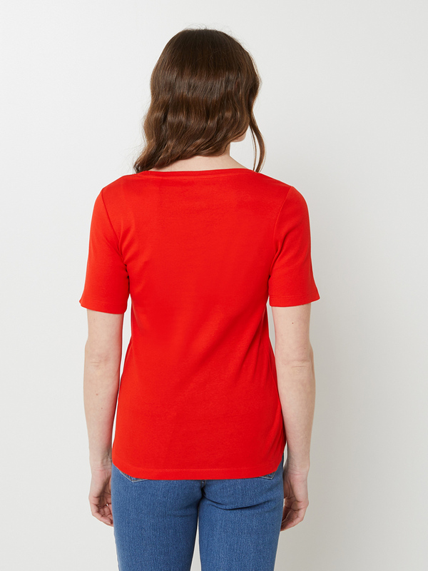 ESPRIT Tee-shirt Uni  Strass Rouge Photo principale