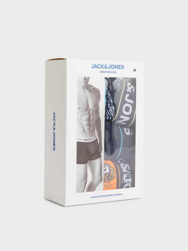 JACK AND JONES Lot De 3 Boxers Assortis Bleu marine 1057392