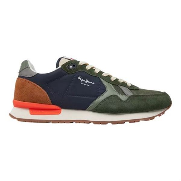PEPE JEANS LONDON Baskets Mode   Pepe Jeans Brit Mix M green combination 1057718