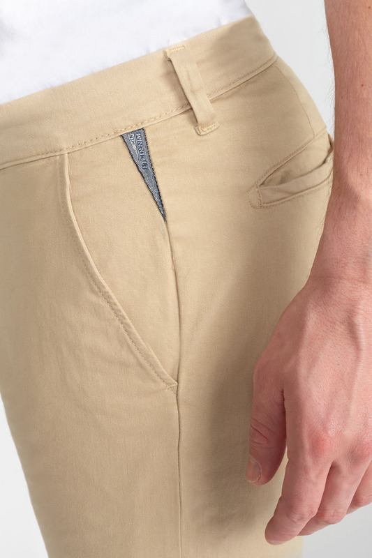 LE TEMPS DES CERISES Pantalon Chino Coupe Slim En Coton Stretch Beige Photo principale