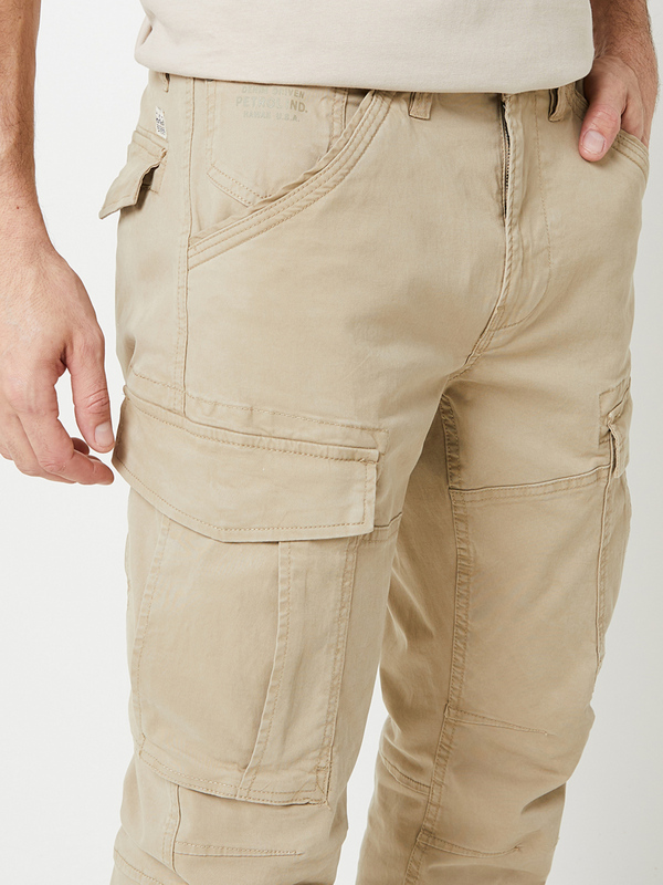 PETROL INDUSTRIES Pantalon Cargo En Coton Stretch Beige Photo principale
