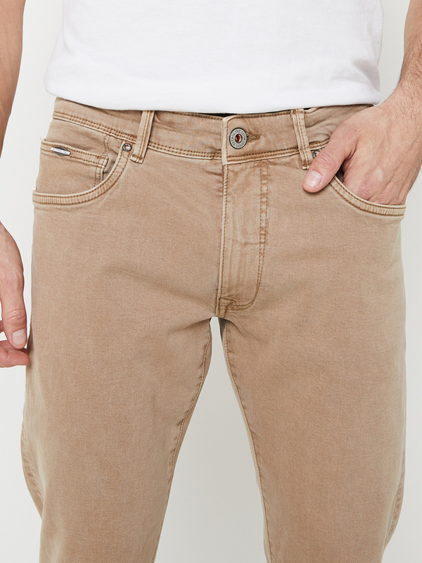 PETROL INDUSTRIES Pantalon 5 Poches Seaham Coupe Slim Beige Photo principale