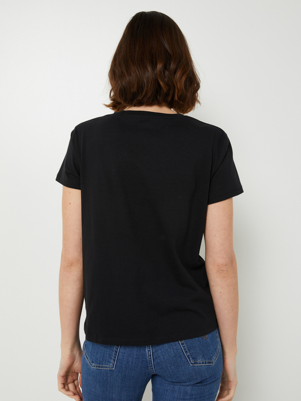 LEVI'S Tee-shirt Manches Courtes Logo Motif Lopard Noir Photo principale