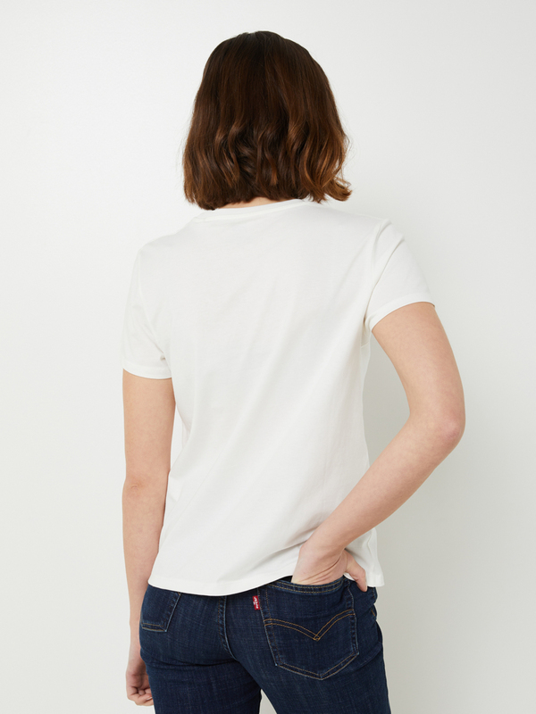 LEVI'S Tee-shirt Manches Courtes Logo Motif Lopard Blanc Photo principale