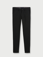 IZAC Pantalon Chino Coupe Slim Tissu Micro Textur Uni Noir