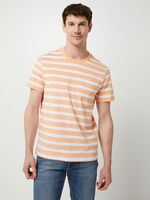 ESPRIT Tee-shirt Jersey 100% Coton Larges Rayures Orange