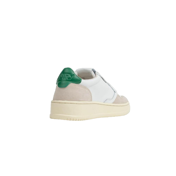 AUTRY Baskets Autry Medalist Low Leat Suede White Green Photo principale