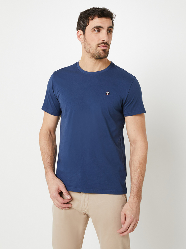 PETROL INDUSTRIES Tee-shirt Manches Courtes 100% Coton Uni Bleu 1059234