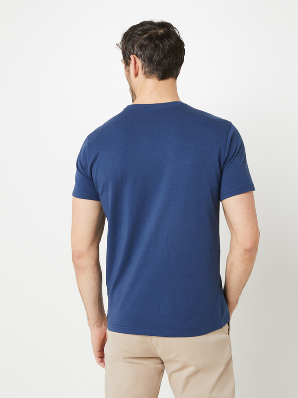 PETROL INDUSTRIES Tee-shirt Manches Courtes 100% Coton Uni Bleu Photo principale