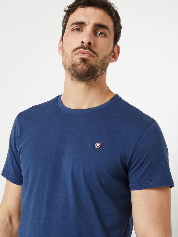 PETROL INDUSTRIES Tee-shirt Manches Courtes 100% Coton Uni Bleu Photo principale