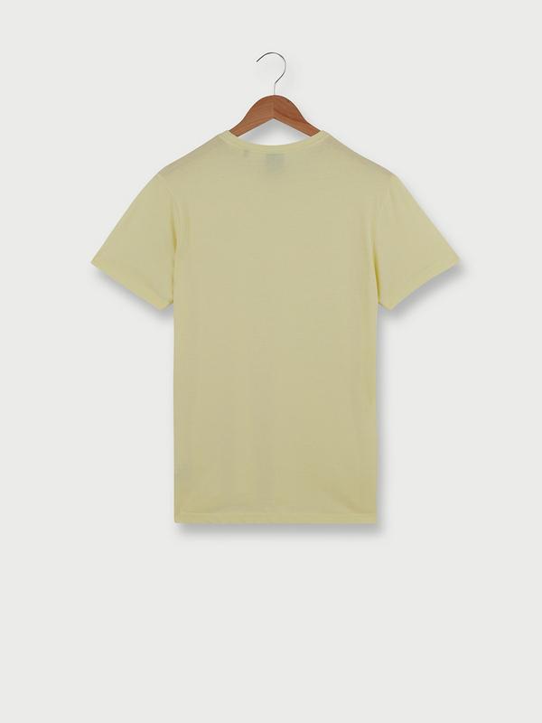 PETROL INDUSTRIES Tee-shirt Manches Courtes 100% Coton Uni Jaune Photo principale
