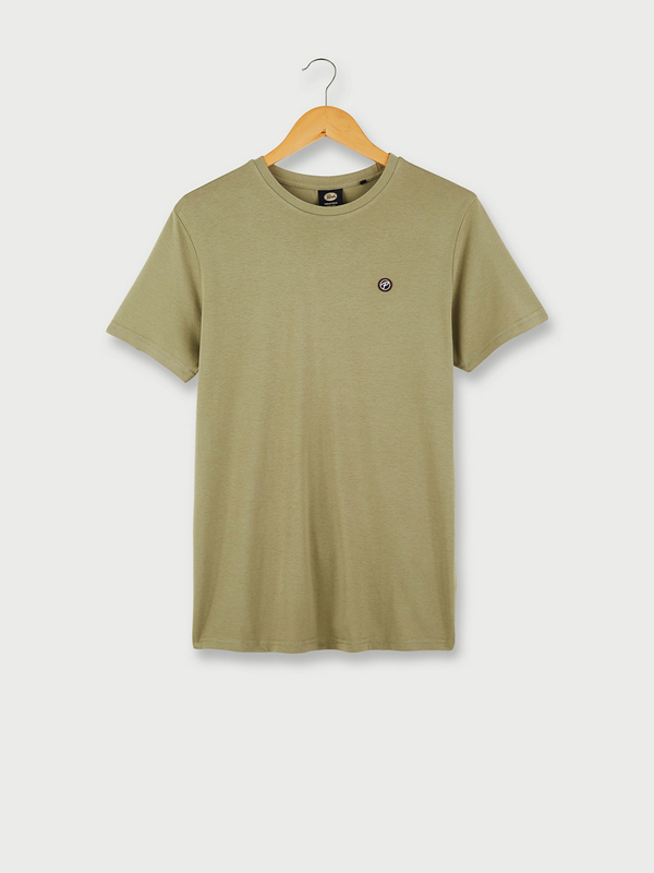 PETROL INDUSTRIES Tee-shirt Manches Courtes 100% Coton Uni Vert kaki 1059234
