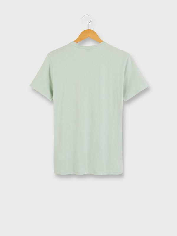 PETROL INDUSTRIES Tee-shirt Manches Courtes 100% Coton Uni Vert d eau Photo principale