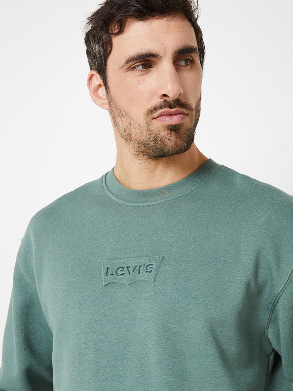 LEVI'S Sweat-shirt Ras-de-cou Uni Logo Emboss Vert Photo principale
