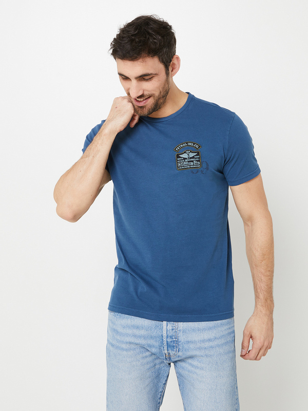 PETROL INDUSTRIES Tee-shirt 100% Coton Avec cusson Logot Bleu marine 1059269