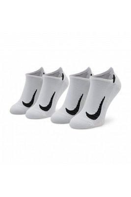 NIKE Chaussettes De Running Invisibles  -  Nike - Homme WHITE/(BLACK)