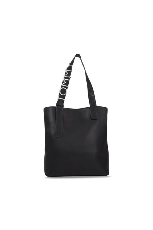 TOMMY JEANS Sac  Main Cuir Pu Logo Mtal  -  Tommy Jeans - Femme BDS Black 1059551