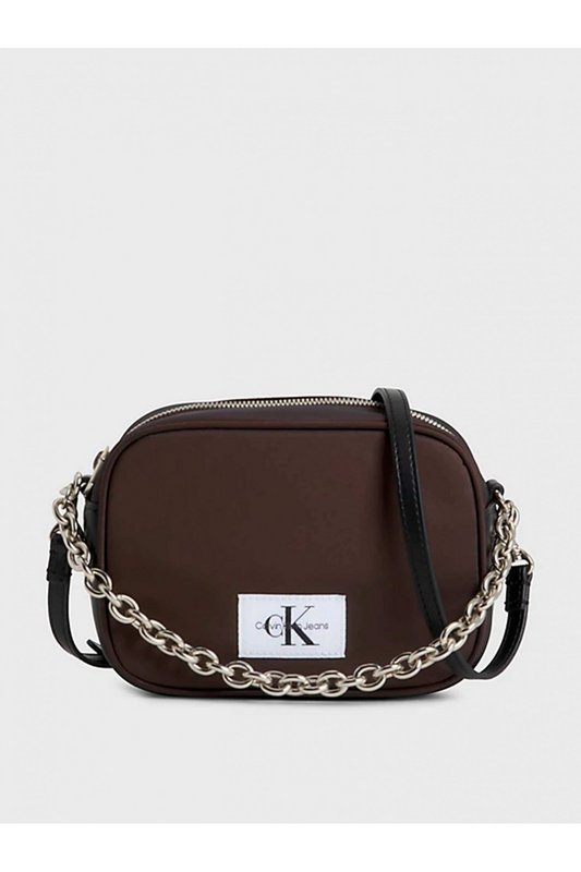 CALVIN KLEIN Camera Bag Textile Patch Logo  -  Calvin Klein - Femme 01I Dark Chestnut Iridescent 1059575