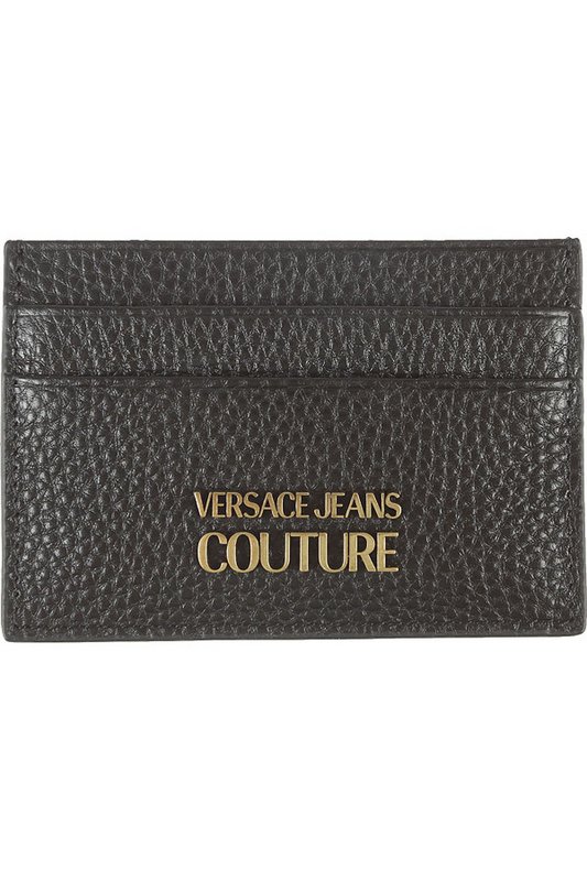VERSACE JEANS COUTURE Porte Cartes En Cuir Grain  -  Versace Jeans - Homme 899 BLACK Photo principale