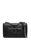 CALVIN KLEIN Sac Port paule Logo Mtalis  -  Calvin Klein - Femme 0GL Black/Metallic Logo