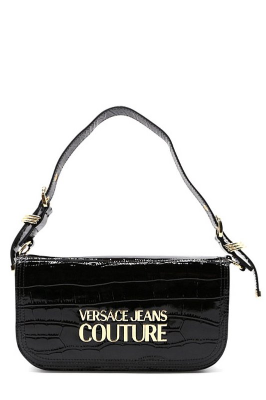 VERSACE JEANS COUTURE Sac D'paule En Cuir Vritable  -  Versace Jeans - Femme 899 Black 1059664