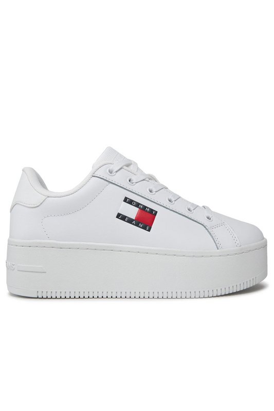 TOMMY JEANS Sneakers Plateforme Cuir  -  Tommy Jeans - Femme YBS White 1059746