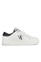 CALVIN KLEIN Sneakers Basses Cuir  -  Calvin Klein - Femme 0GM Bright White/Black
