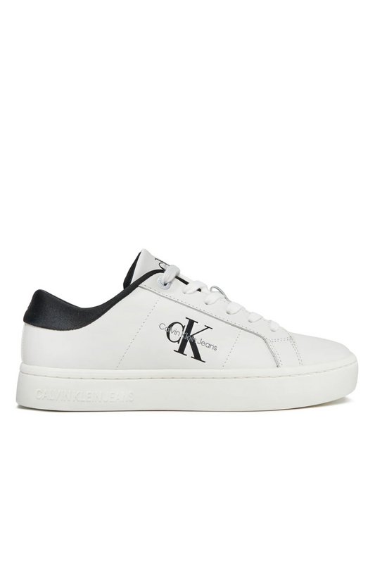 CALVIN KLEIN Sneakers Basses Cuir  -  Calvin Klein - Femme 0GM Bright White/Black 1059757
