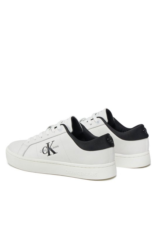 CALVIN KLEIN Sneakers Basses Cuir  -  Calvin Klein - Femme 0GM Bright White/Black Photo principale
