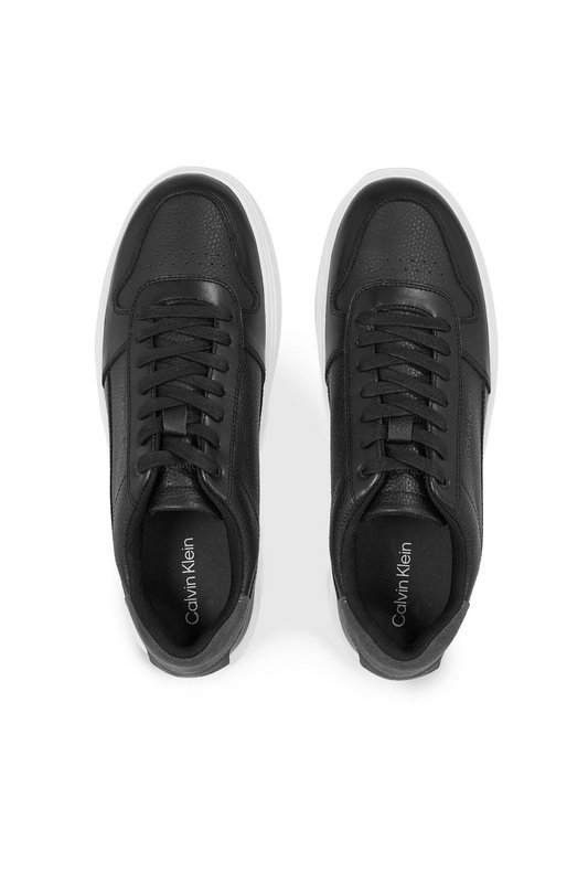 CALVIN KLEIN Sneakers Basses Cuir  -  Calvin Klein - Homme 0GO Black/Magnet Photo principale