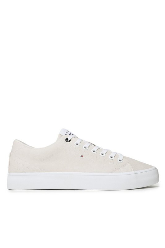 TOMMY HILFIGER Sneakers Basses En Toile  -  Tommy Hilfiger - Homme AC0 Weathered White 1059803
